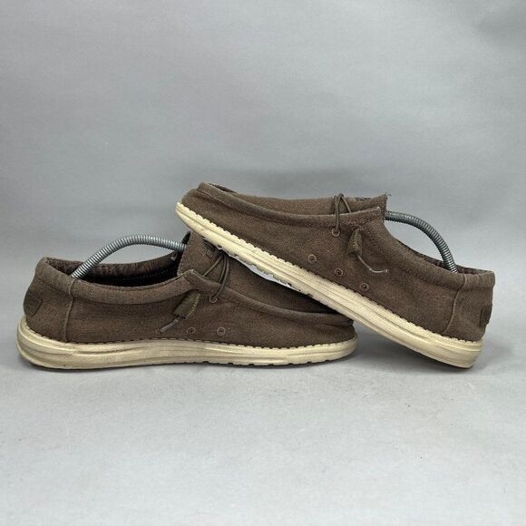 Hey Dude Men's Size 12 Wally Chocolate Slip On Shoes - Picture 7 of 10